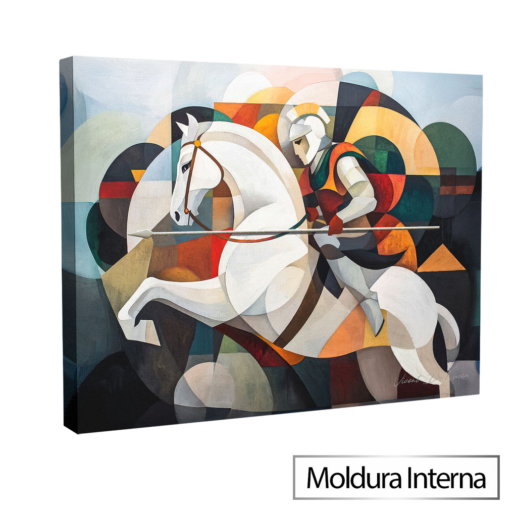 Saint George the Knight of Light - Geometric Religious Wall Art - Image 8
