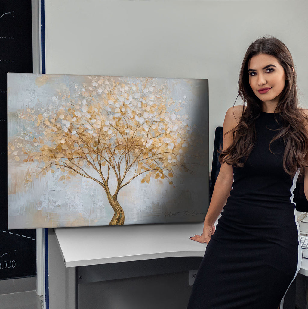 Neutral-toned landscape-oriented canvas art suitable for living rooms