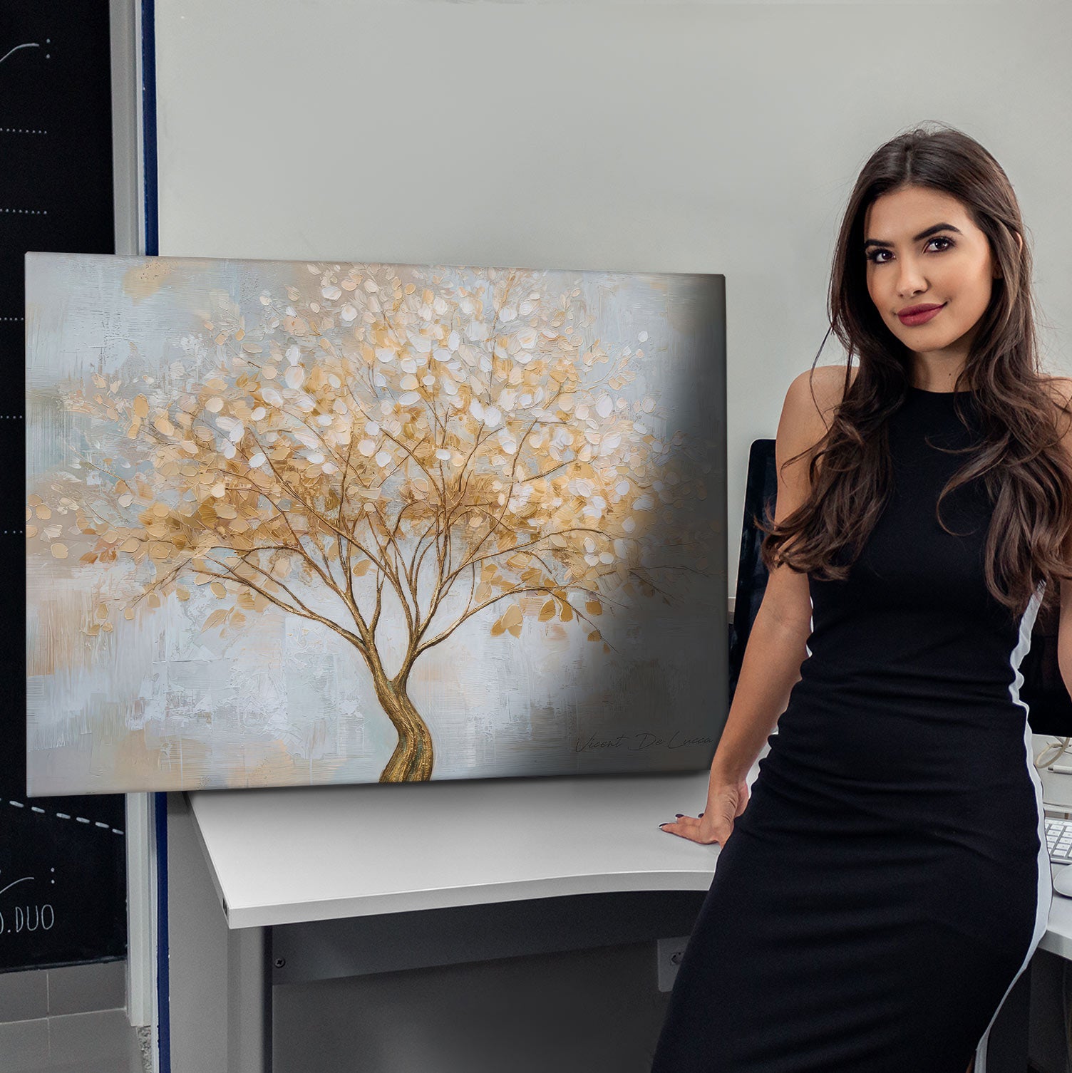 Neutral-toned landscape-oriented canvas art suitable for living rooms