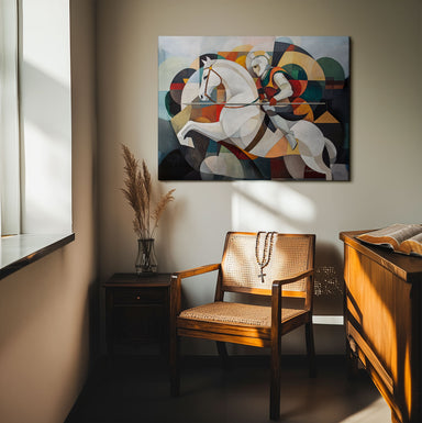 Saint George the Knight of Light - Geometric Religious Wall Art - Image 5