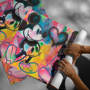 Dynamic print with modern, playful energy suited for living rooms, game rooms, or kids' spaces