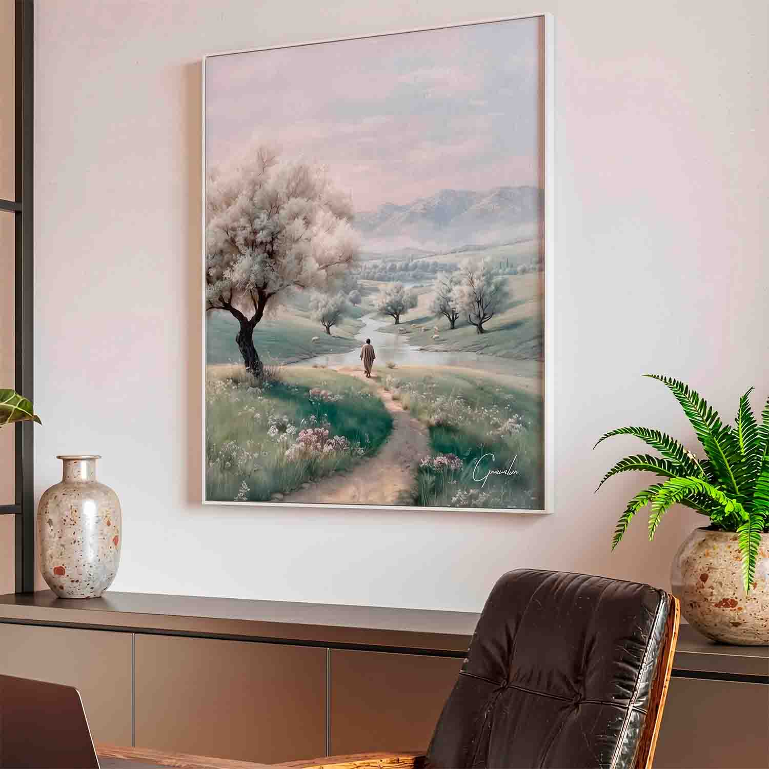 Quiet, spiritual wall art suitable for farmhouse decor