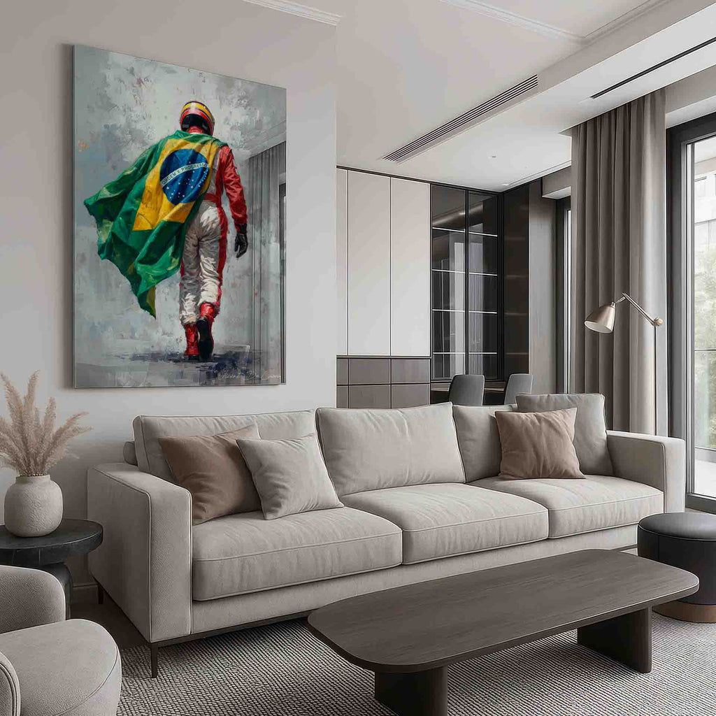 Sports wall art inspired by racing and patriotism