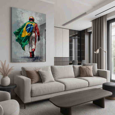 Sports wall art inspired by racing and patriotism
