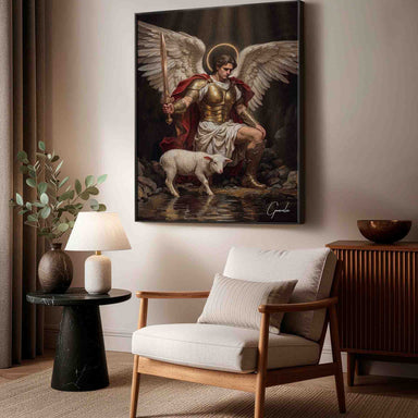 The Celestial Defender painting - Archangel Michael religious art - Image 7