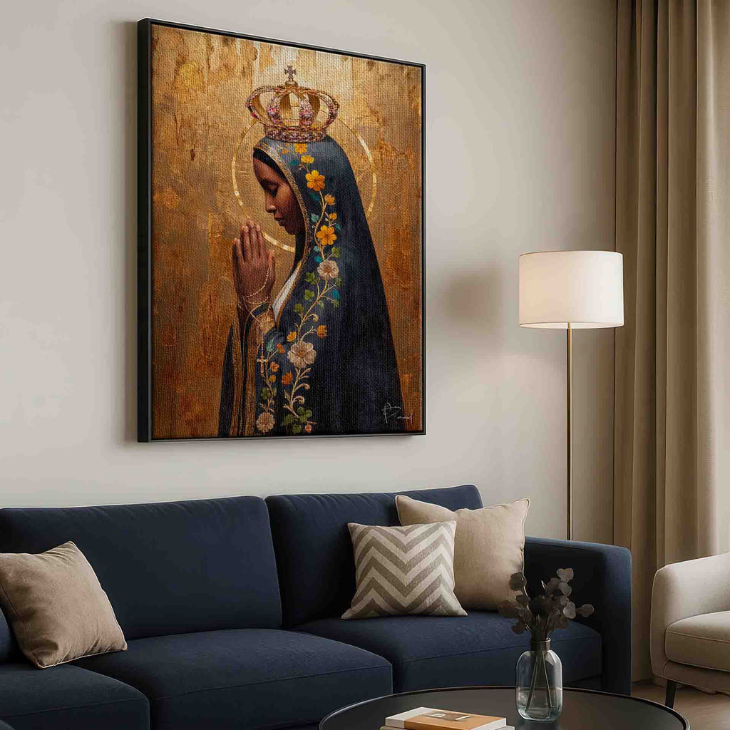 Our Lady of Aparecida: Golden Charm Religious Wall Art - Image 7