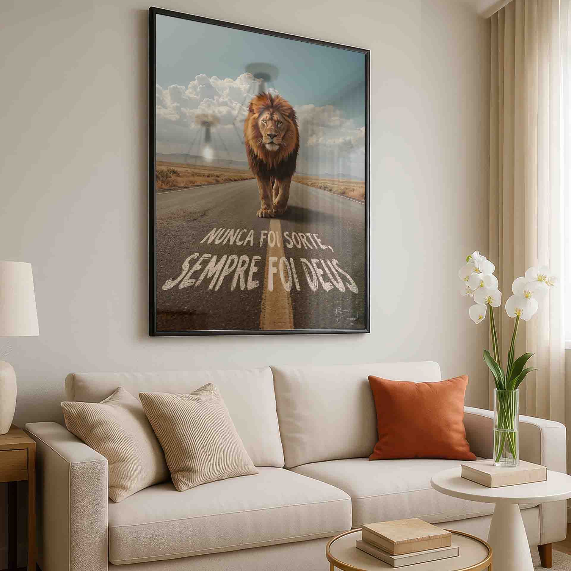 God-Guided Painting - Lion Wall Art for Religious, Motivational Decor - Image 4