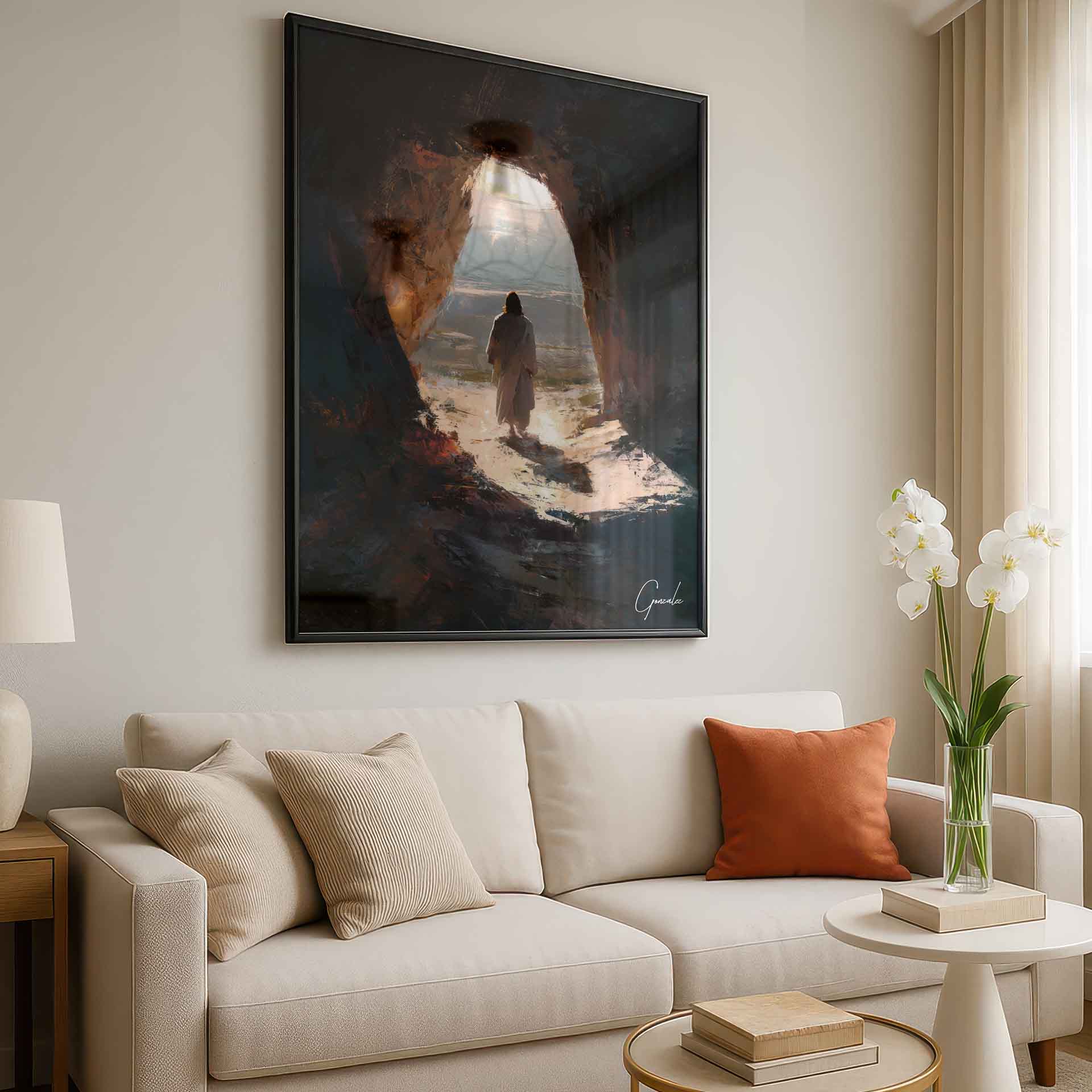 Inspirational religious art focusing on spiritual ascent and inner serenity.