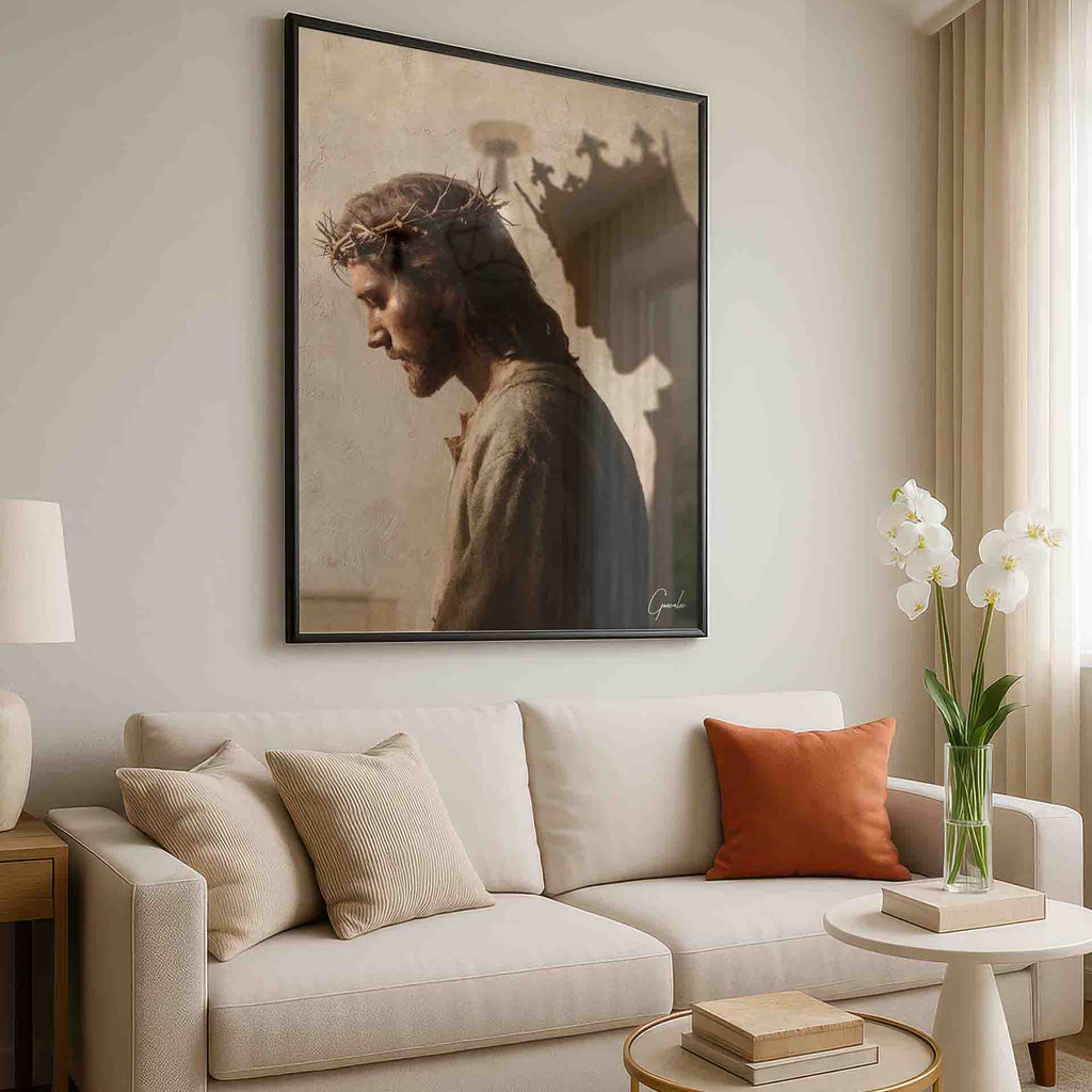 Elegant religious wall art suitable for homes, churches, or meditation spaces.