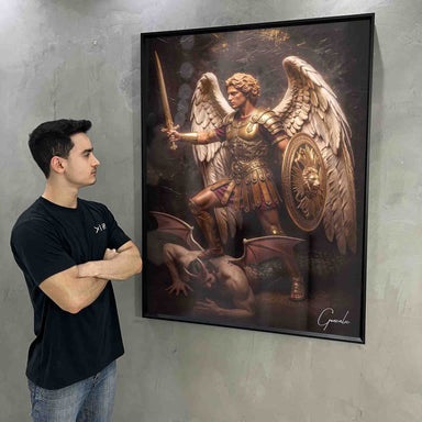 Golden Saint Michael Painting - Archangel Michael in Golden Armor - Image 6