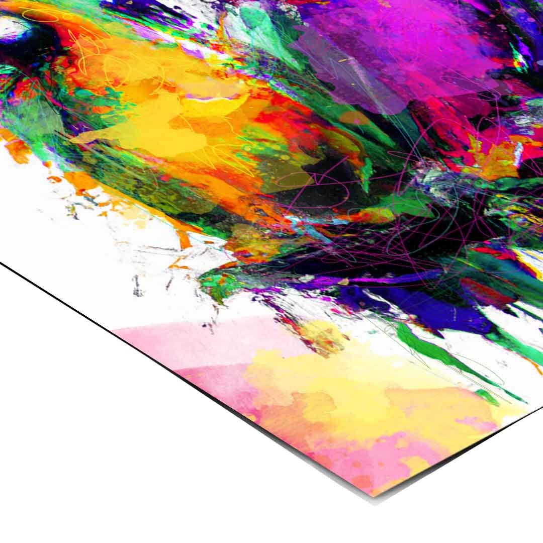 Square poster from Pop Graffiti collection featuring colorful parrots