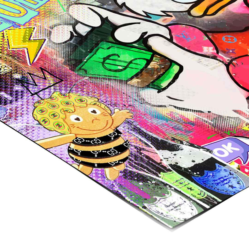 Overall Pop Graffiti poster blending luxury and movie culture for modern interiors.