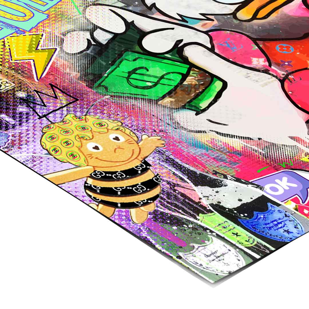 Overall Pop Graffiti poster blending luxury and movie culture for modern interiors.