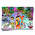 Flintstones family crossing a zebra crossing in a vibrant Pop Graffiti street scene