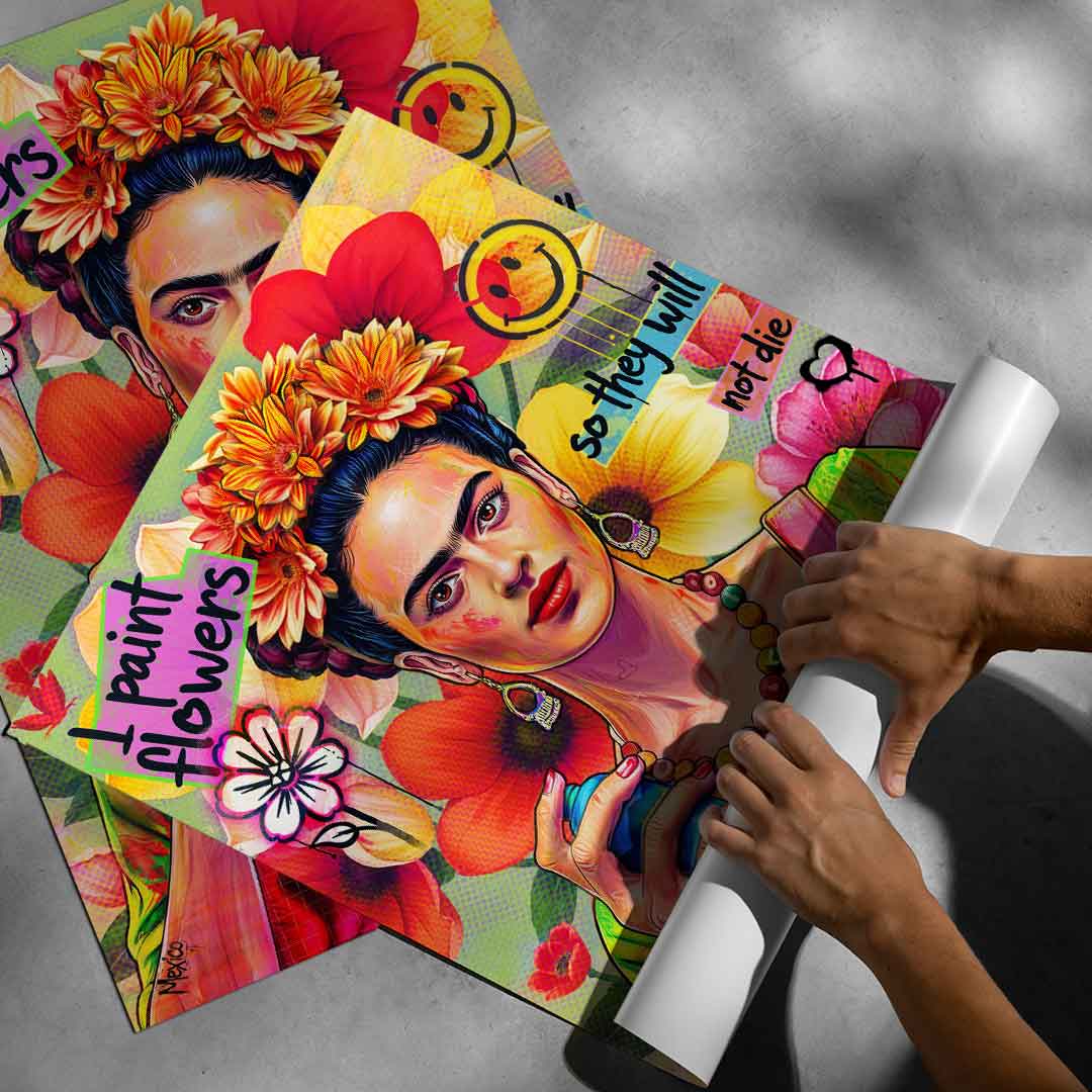 Frida Kahlo wall art poster for boho or eclectic decor