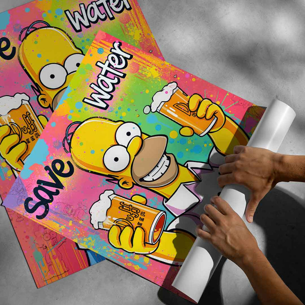 Pop art style poster from the Pop Graffiti collection featuring a cartoon character