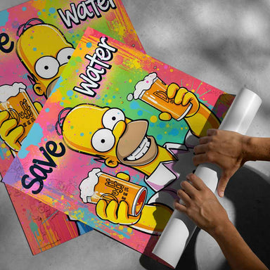 Pop art style poster from the Pop Graffiti collection featuring a cartoon character