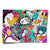 Jump & Dump poster in neon Pop Art style with Scrooge McDuck and Donald Duck, crypto symbols, and dollar signs.