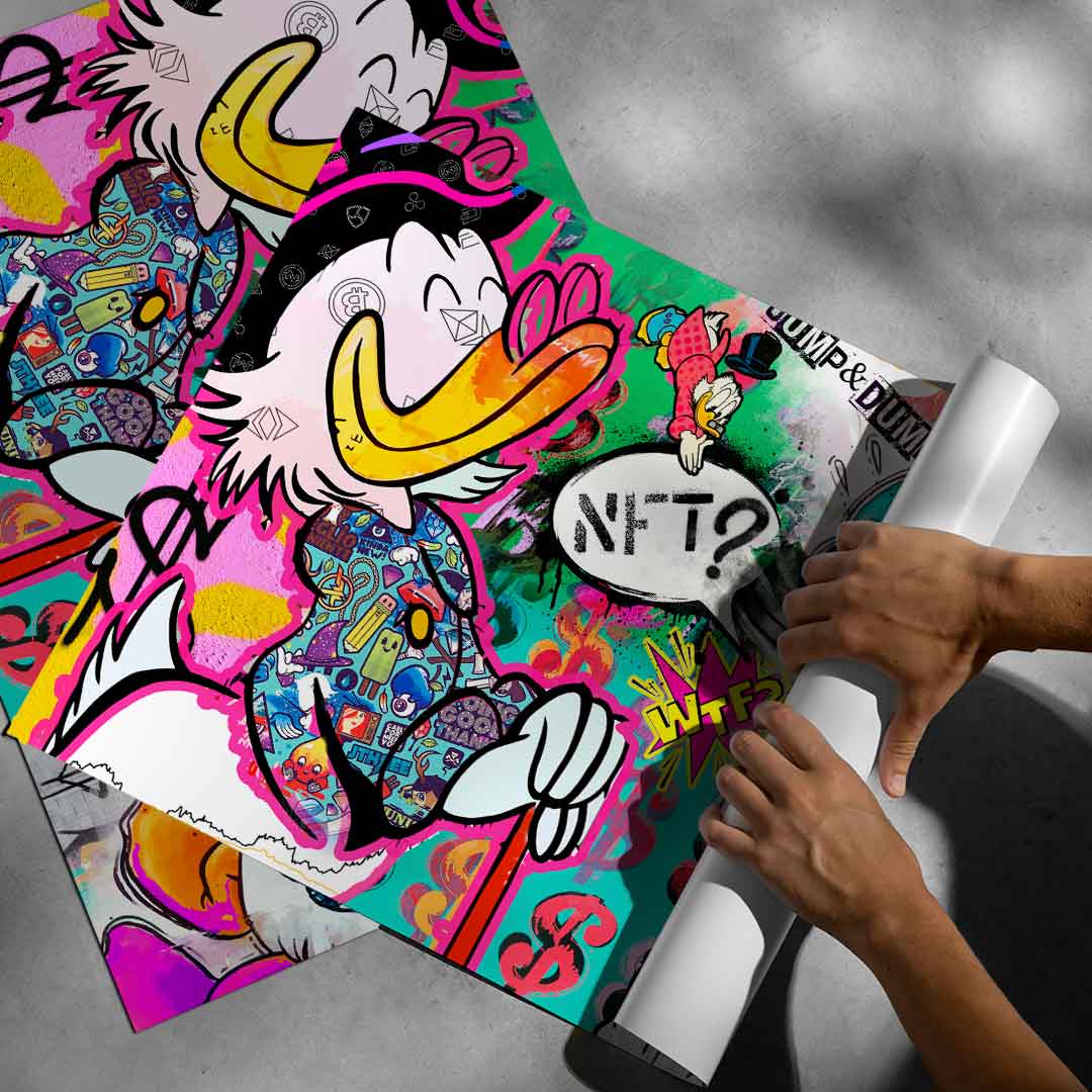 Part of a Pop Art collection featuring animal characters and urban graffiti vibes.
