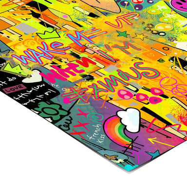 Eclectic Pop Graffiti Klimt-inspired poster suitable for contemporary decor and art lovers.