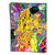 Klimt Green Pop Graffiti poster with a central embracing couple in bold yellow and black, set against a vibrant urban graffiti backdrop.