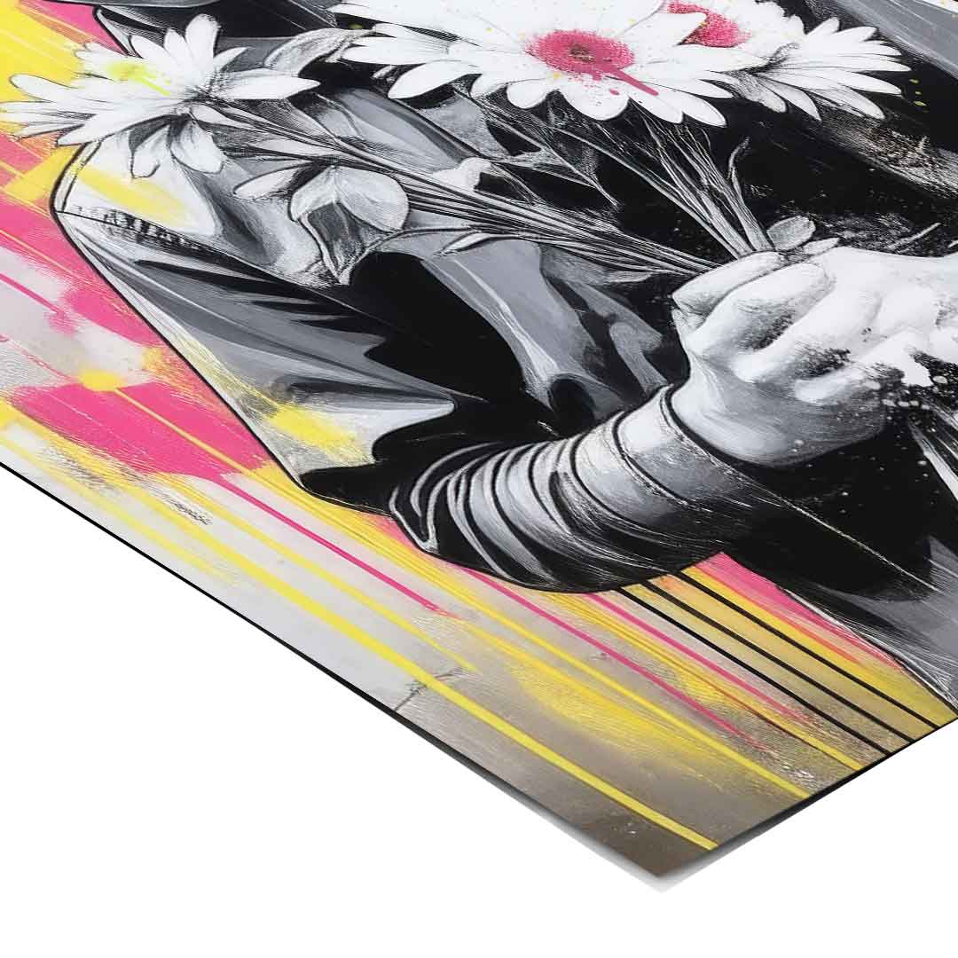 Urban street art-inspired wall decor