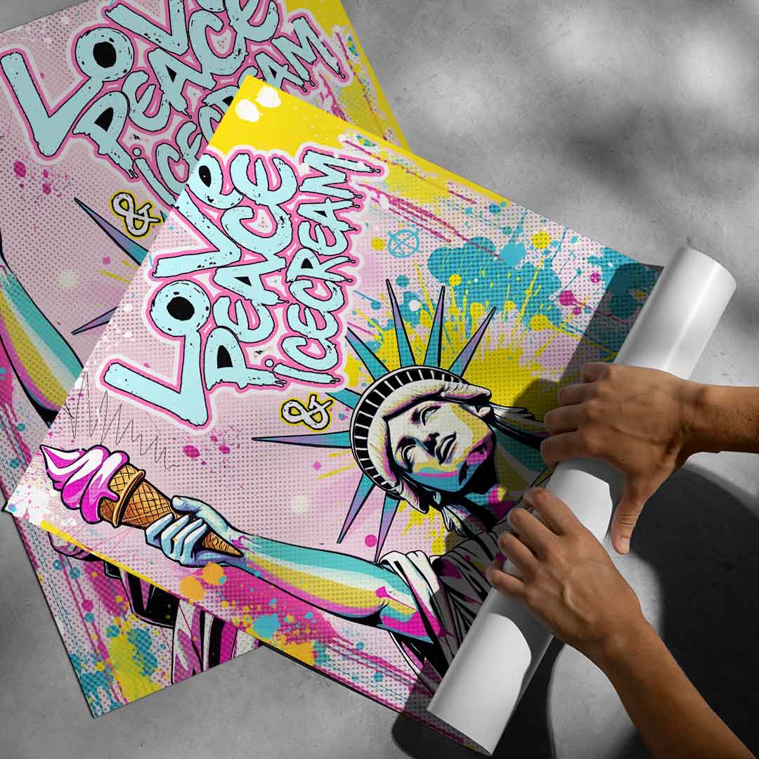 Vibrant pop art graffiti poster from the Pop Graffiti collection.