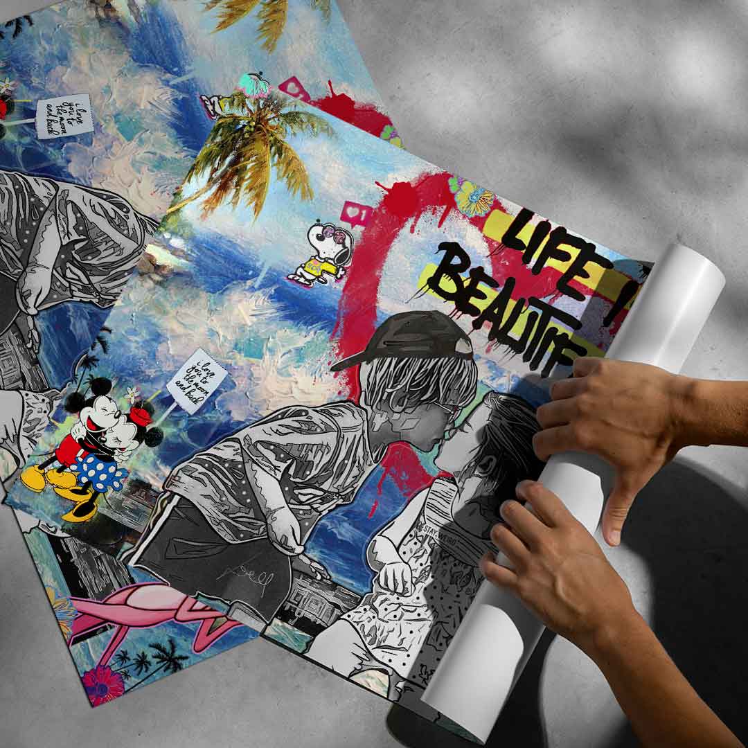 Ideal for modern, eclectic interiors or kids’ rooms, from the Pop Graffiti and Love/Romance collections.