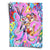 Lola Bunny Heart poster featuring Bugs Bunny and Lola Bunny with a stitched patch texture against a neon street-art background.