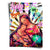 Colorful Magdalena poster blending religious imagery of Madonna and Child with neon graffiti backdrop in pink, blue, and lime green.