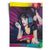 Neon pop art poster of a reclining woman wearing headphones with bold outlines and pink, purple, blue, and yellow hues.