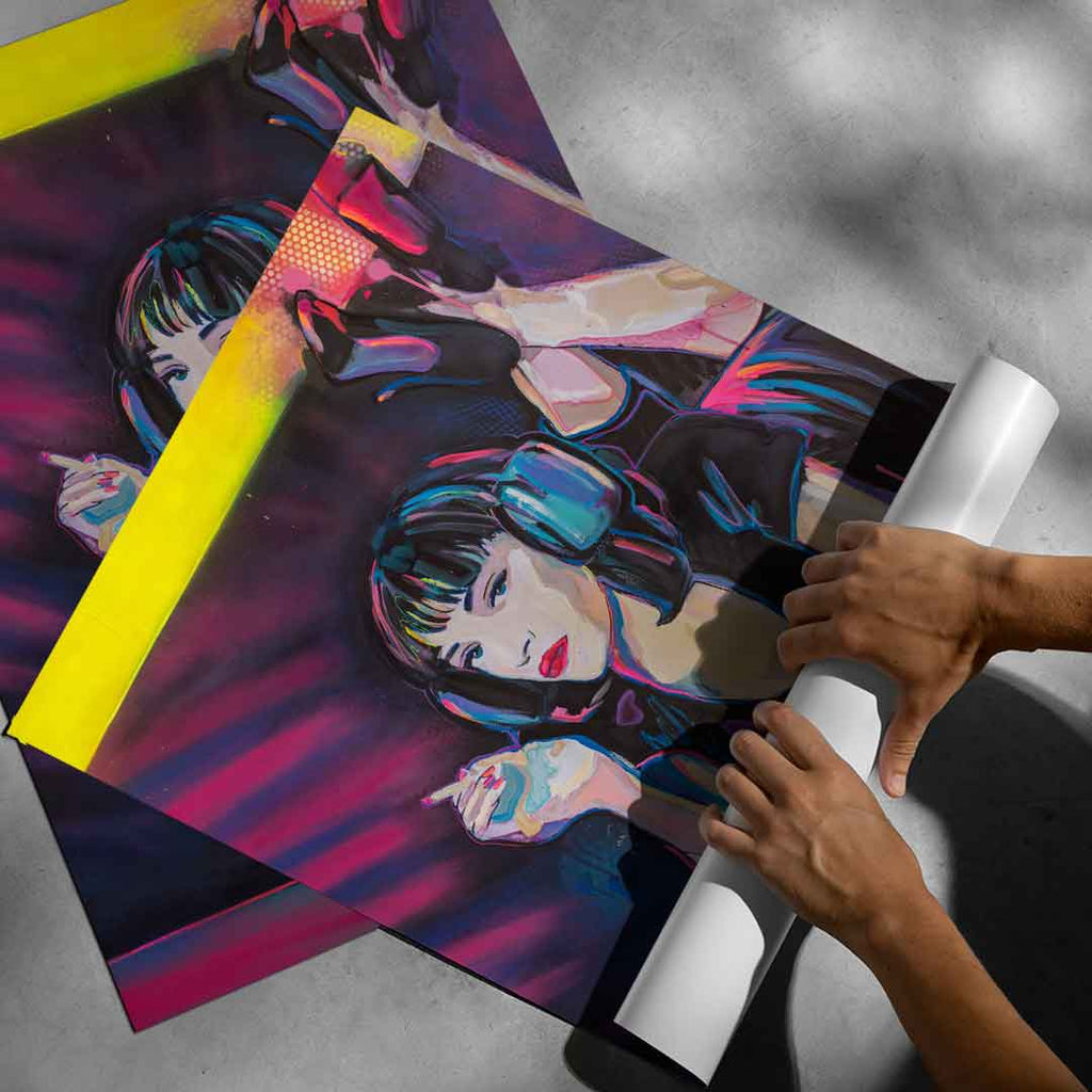 Mia DJ Repro Poster - Pop Graffiti Wall Art, Neon Pop Culture - Image 5