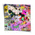Vibrant Pop Art graffiti wall art featuring Mickey and Minnie kissing against an urban layered background