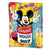 Mickey Mouse pops out of a Campbell's Soup can in a bold pop art poster