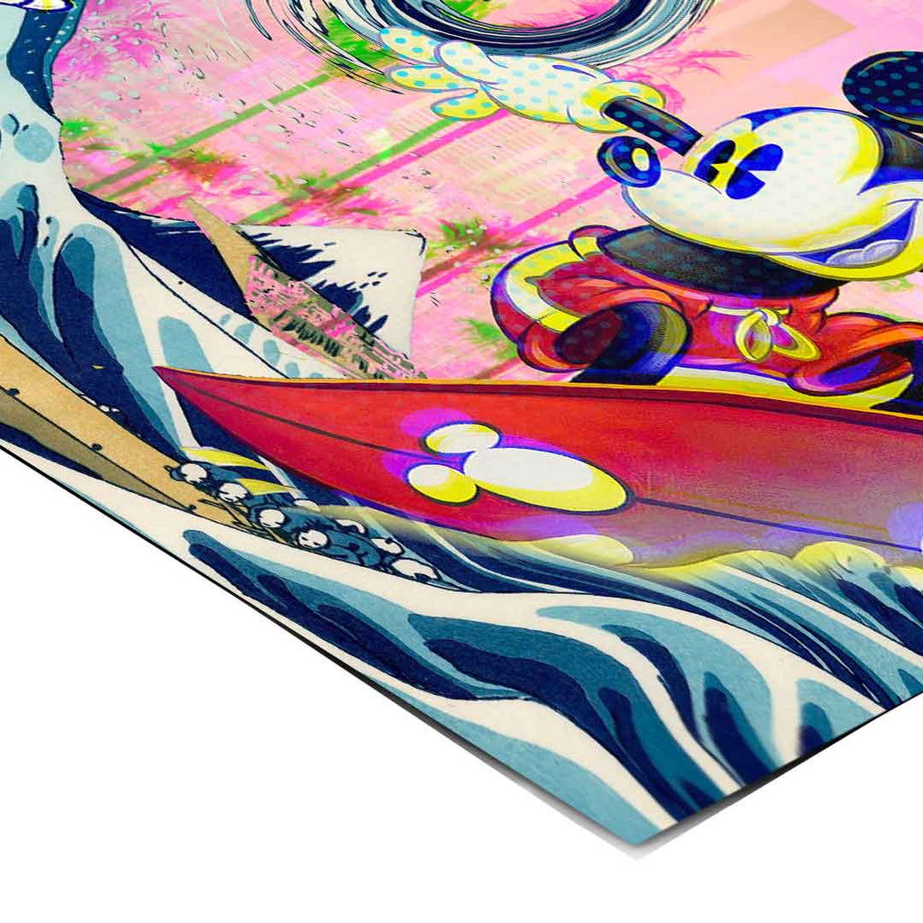 Disney characters in a vibrant pop art wall art suitable for kids' rooms and collectors