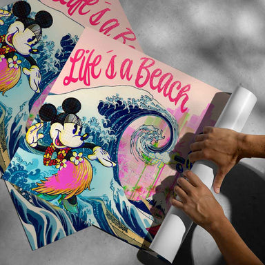 Mickey Mouse Pop Art Wall Art - Beach Scene Comic Poster - Image 5
