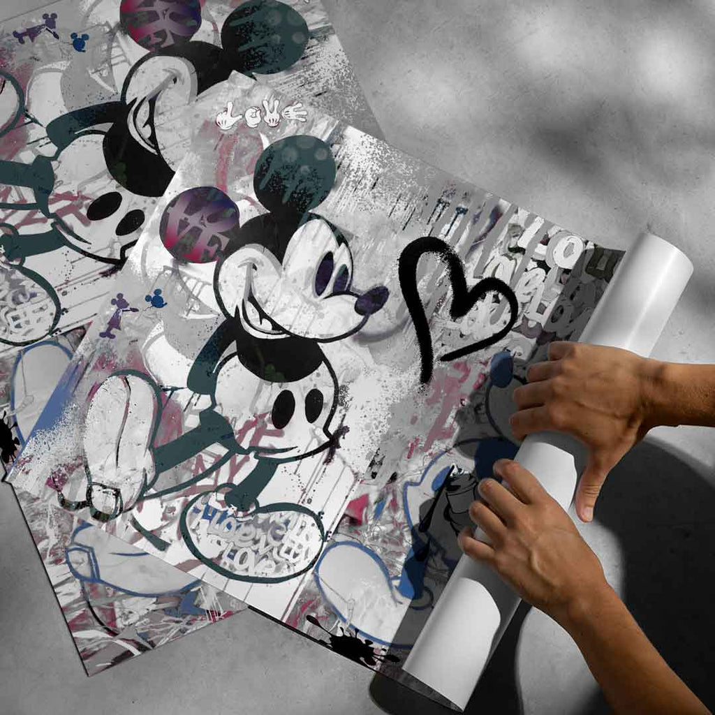Vibrant Disney pop art wall art suitable for modern urban spaces and kids' rooms