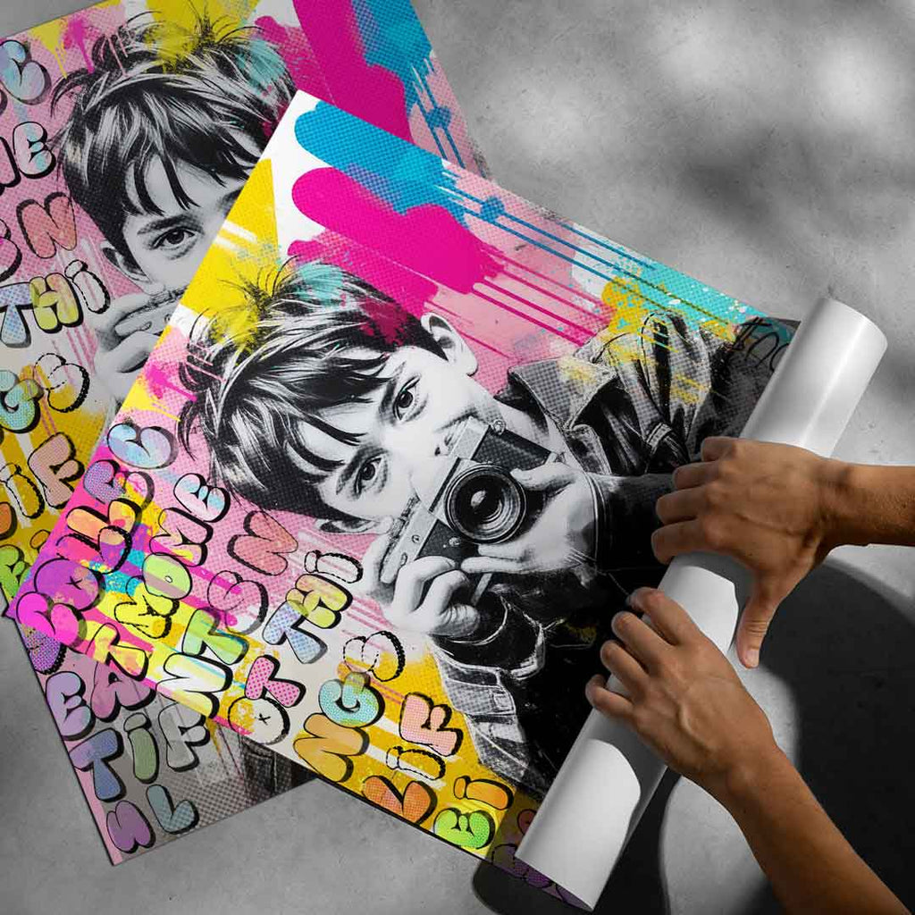 Related to Pop Art and Pop Graffiti collections with a playful, nostalgic vibe