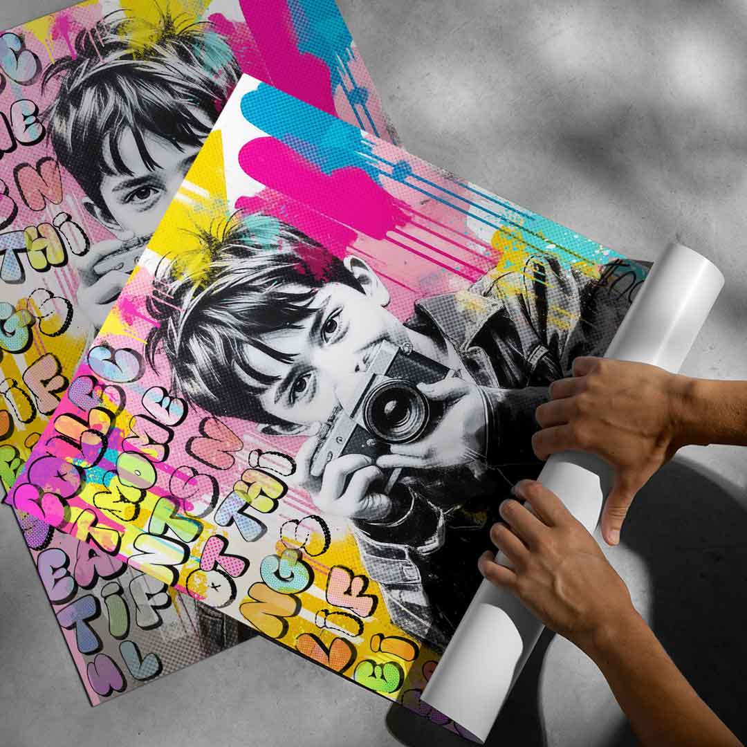 Related to Pop Art and Pop Graffiti collections with a playful, nostalgic vibe