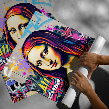Contemporary wall art print suitable for eclectic interiors and urban decor.