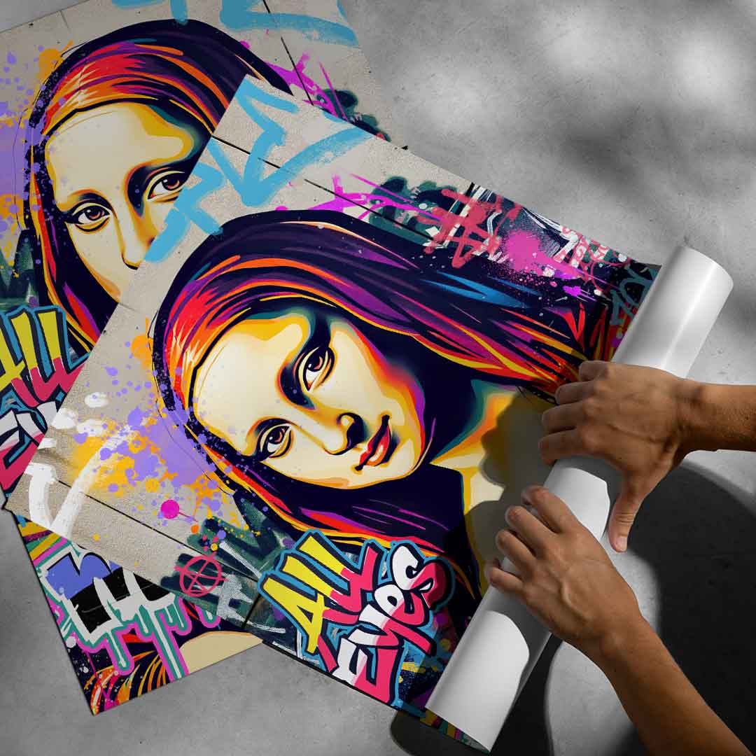 Contemporary wall art print suitable for eclectic interiors and urban decor.