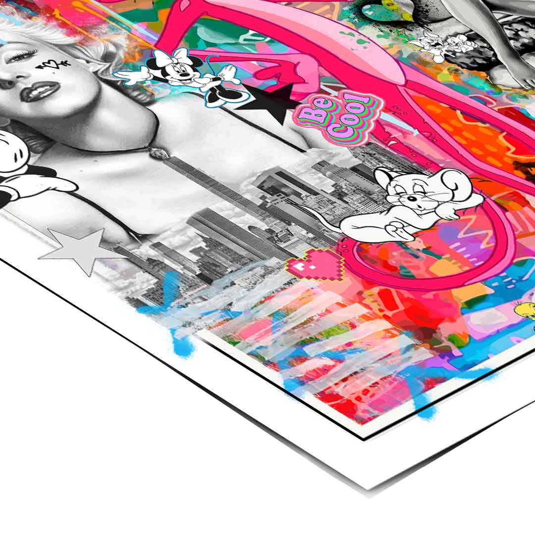 Energetic Pop Art wall print designed for contemporary living rooms or creative offices
