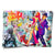 Roger Rabbit and Jessica Rabbit pop art characters with spray paint in neon graffiti backdrop