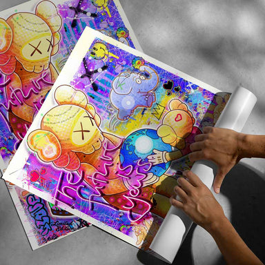 Ideal for kids' rooms, creative offices, or eclectic living spaces featuring contemporary wall decor.