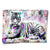 Tiger in bold pop art style with neon graffiti background