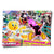 Vibrant Tweety Bird in a karate gi boxing Daffy Duck with pink gloves against a busy urban pop art background featuring BANG and WHAM