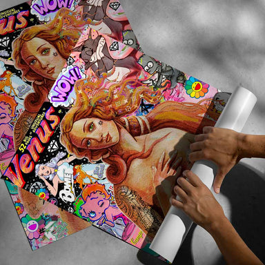 Venus-inspired pop art poster designed to energize modern living spaces.