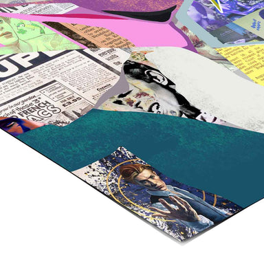 Nostalgic yet modern art print suited for contemporary music-themed decor.