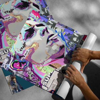 Ideal for living rooms, studios, or bedrooms with a dynamic, eclectic vibe.