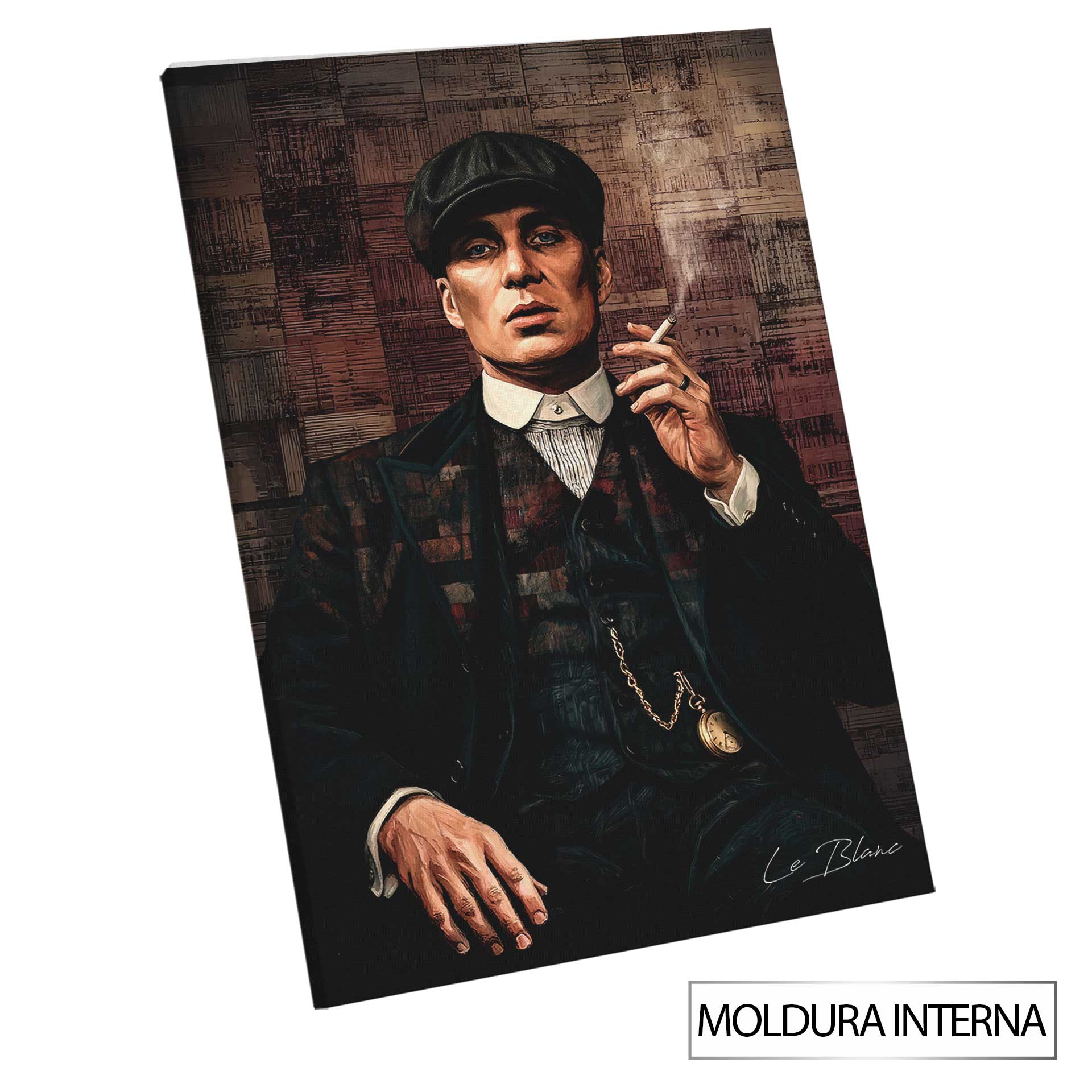 Alternative view of the Tommy Shelby LegnArt Poster highlighting detailed painterly illustration and the brooding vintage mood.